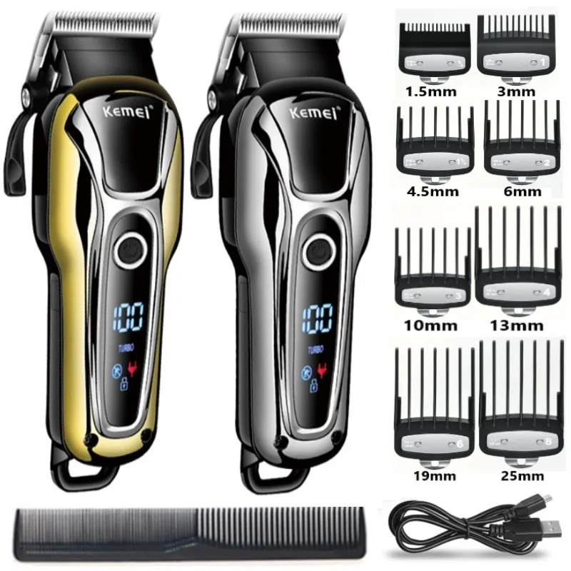

Hair Clipper Electric Hair Trimmer for men Electric shaver professional Men's Hair cutting machine Wireless barber trimmer