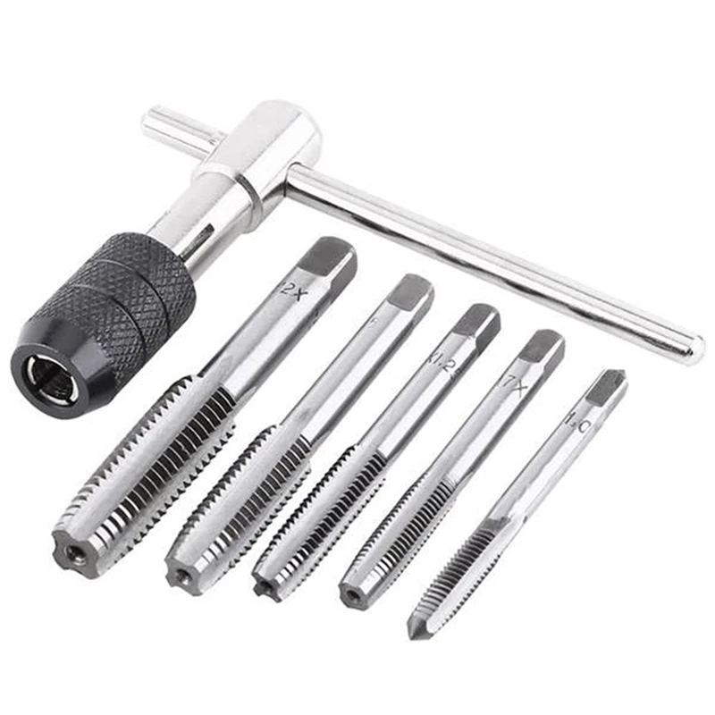 

T-Type Machine Metal Hand Screw Thread Tap Wrench M6-M12 Tap Set DIY Tool Wrench Set