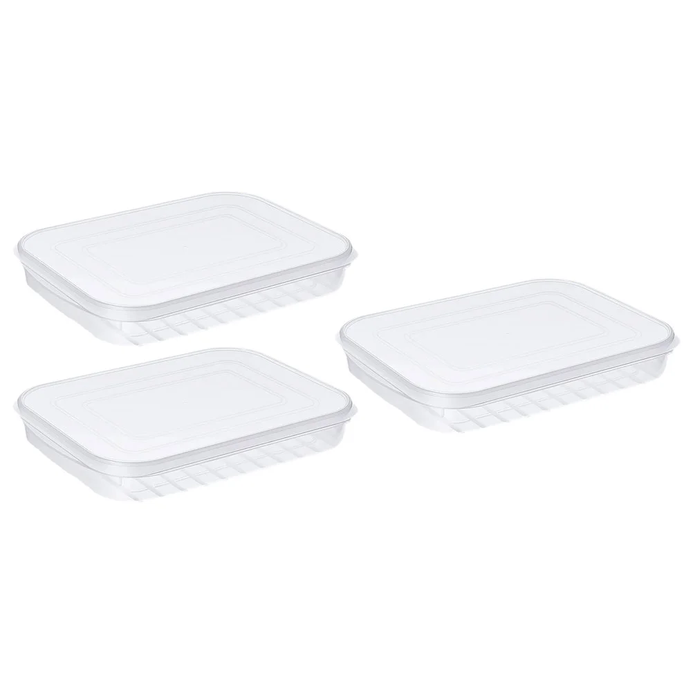 

3 Pcs Bacon Keeper Container Fridge Storage Saver Clear Refrigerator Containers Cheese Organizer