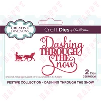 new christmas dashing through the snow craft metal cutting dies scrapbook diy decoration album paper diary embossing cards mould