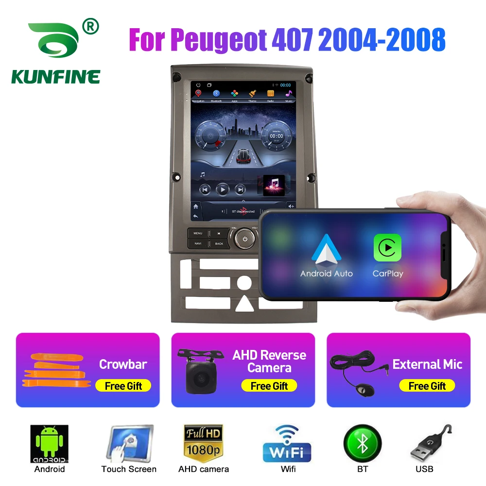 Автомобильный радиоприемник 9 7 дюйма в стиле Tesla 2 Din Android для Peugeot 407 2004-2008 стерео