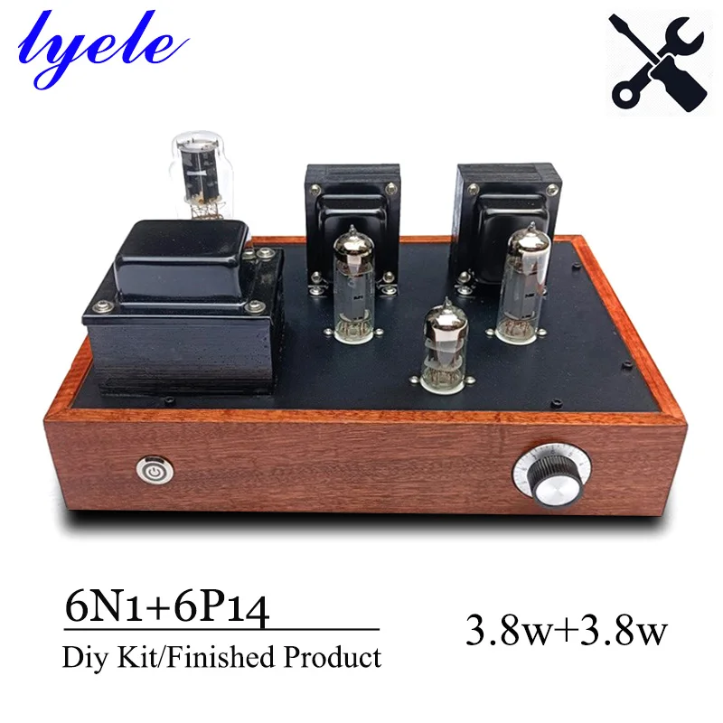 Lyele аудио 6n1 + 6p14 вакуумный трубчатый усилитель Diy Kit Hifi мощности класс A твердый