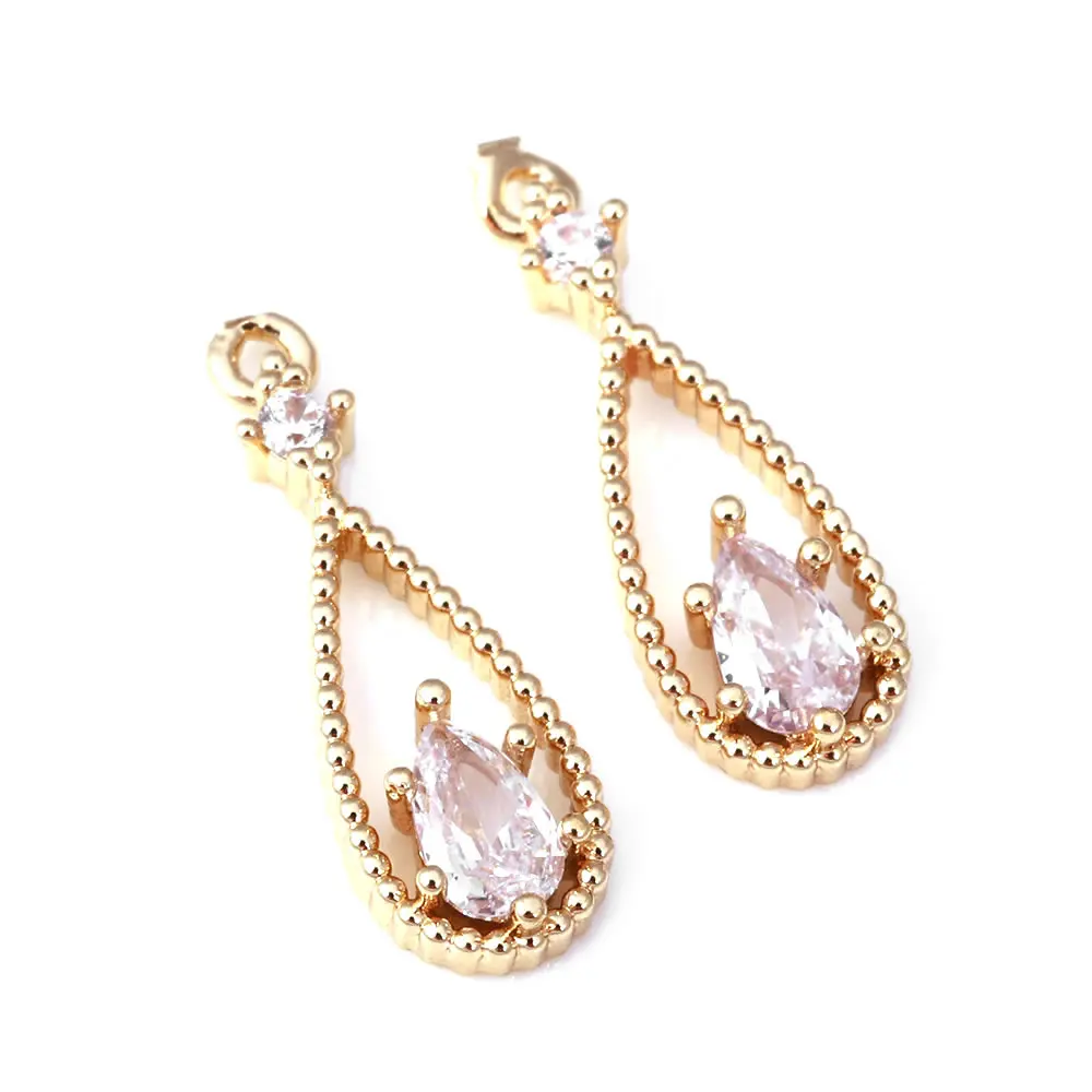 Подвески в форме капли из 18-каратного золота 10 шт