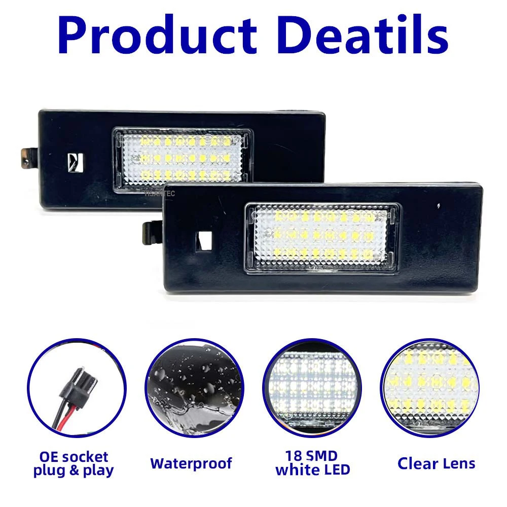 2 шт. для BMW E81 E87 E63 E64 F20 F12 F13 Z4 E85 E86 E89 K48 F06 для MINI R55 R55N R60 R61 светодиодная лампа освещения номерного знака (art.: 3920d3fb01501) - 3920d3fb01501