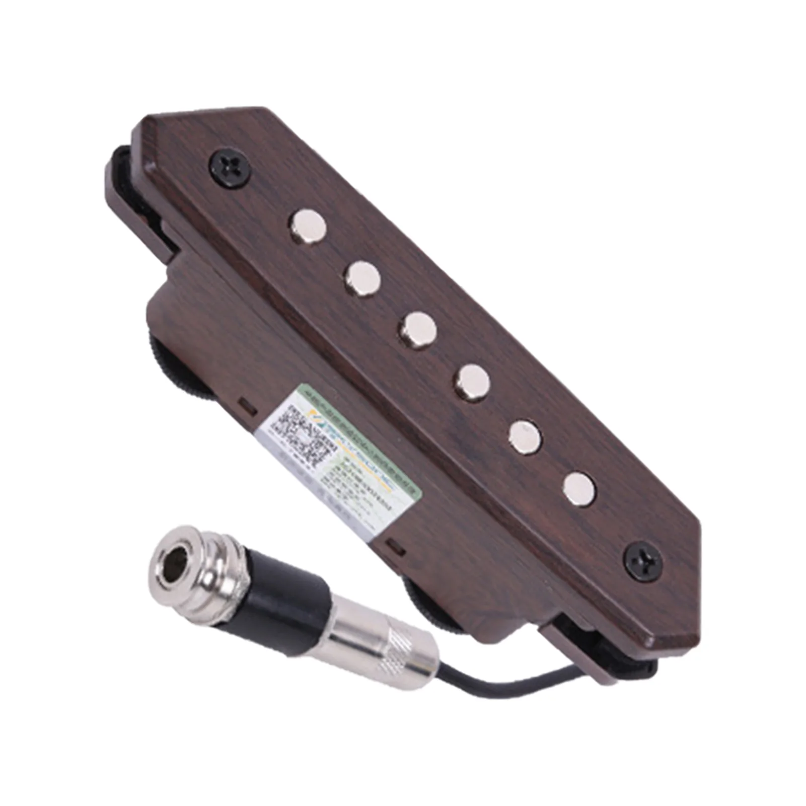 

Double Knob Adjustment Professional Acoustic 6.5mm Interface Noise Reduction Guitar Pickup Live No Drilling Performance Portable