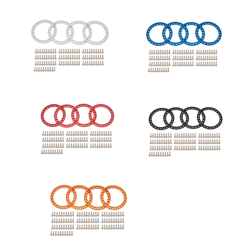 

4 шт., металлические 1,9 дюйма строительные кольца Beadlock для 1/10 RC Crawler Car Axial SCX10 90046 Traxxas TRX4, колесные диски