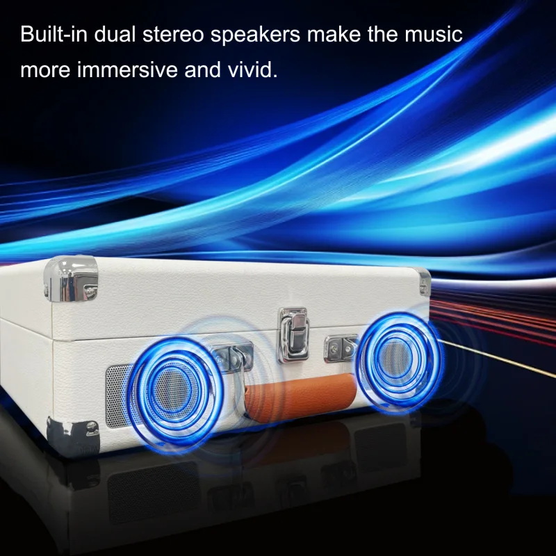 Портативный многофункциональный Виниловый проигрыватель музыки в стиле ретро