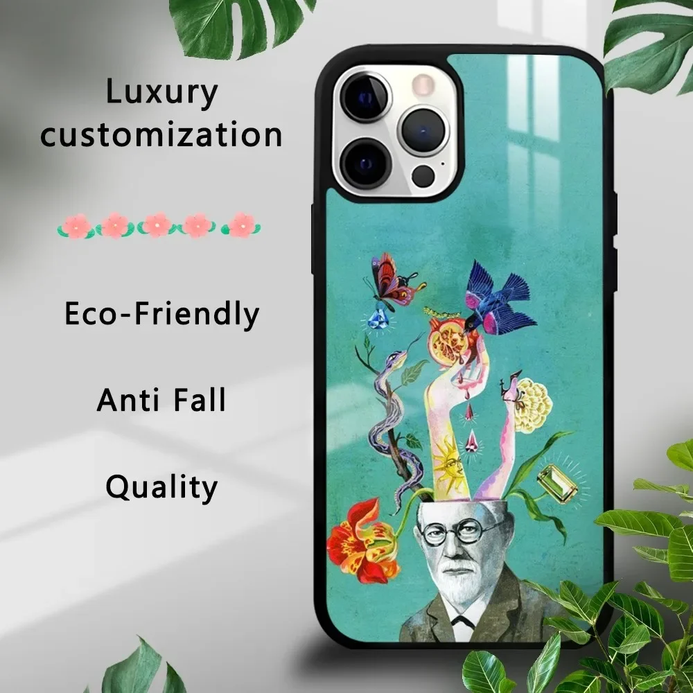 S-Sigmund F-Freud Phone Case For iPhone 16 15 14 13 12 11 Pro Xs Max Mini Plus Celulares Hard Funda Dropshipping