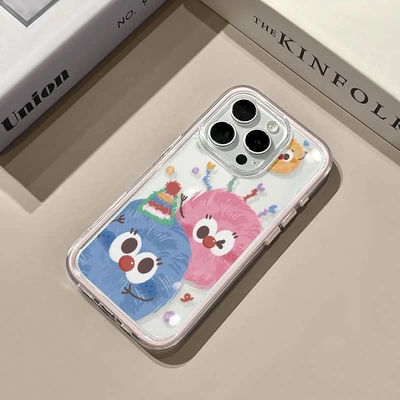Фото Мягкий прозрачный чехол для телефона Samsung Galaxy S26 Ultra S25 S23 FE S24 S22 Plus A57 A37 A55 A54 A36 A35 A16, цвет сине-розовый, с дизайном «угольный шар» №1