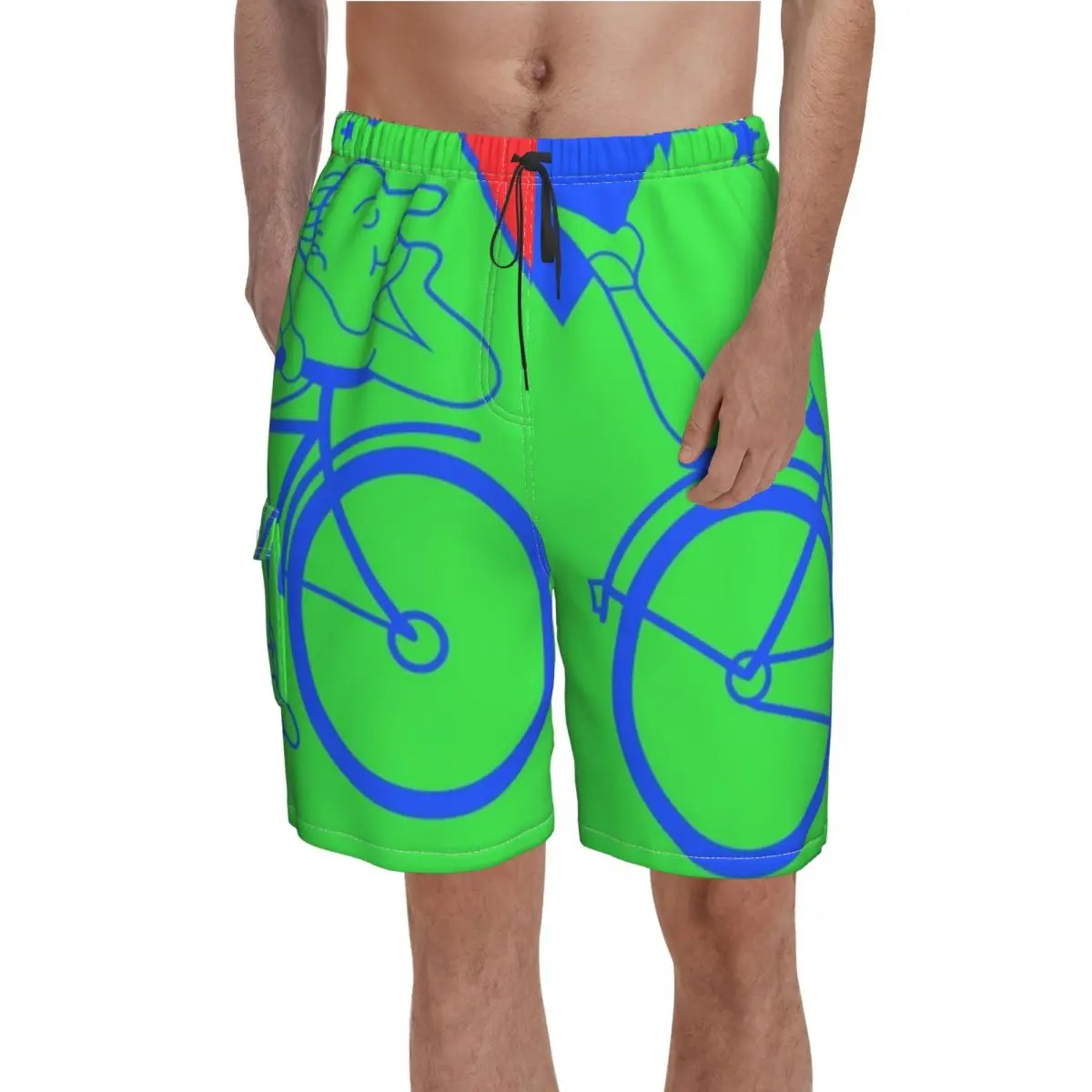 

Albert Hoffman Bicycle Day Board Shorts 1943 cycle lsd trip acid day Men Classic Beach Short Pants Trenky Print Swimming Trunks