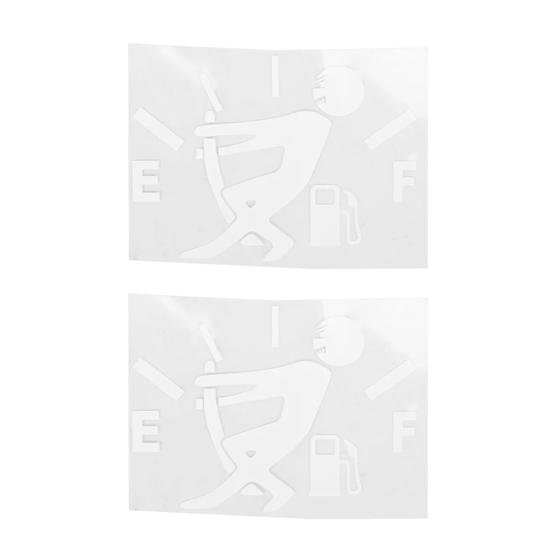 

2X White Oil Is Not Enough Oil Is Empty Body Styling Stickers Ti Personality Funny Fuel Tank Reflective Car Stickers