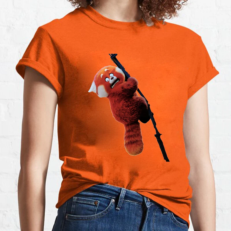 

Red Panda Print Woman Tshirts Clothing Short Sleeve Summer Tops for Women 2022 Funny Cartoon Red Panda Women Girls Tees T Shirts