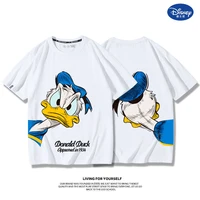 disney cotton donald duck joint t shirt summer 2022 new ins tide cartoon hip hop street trend male couple cotton short sleeved