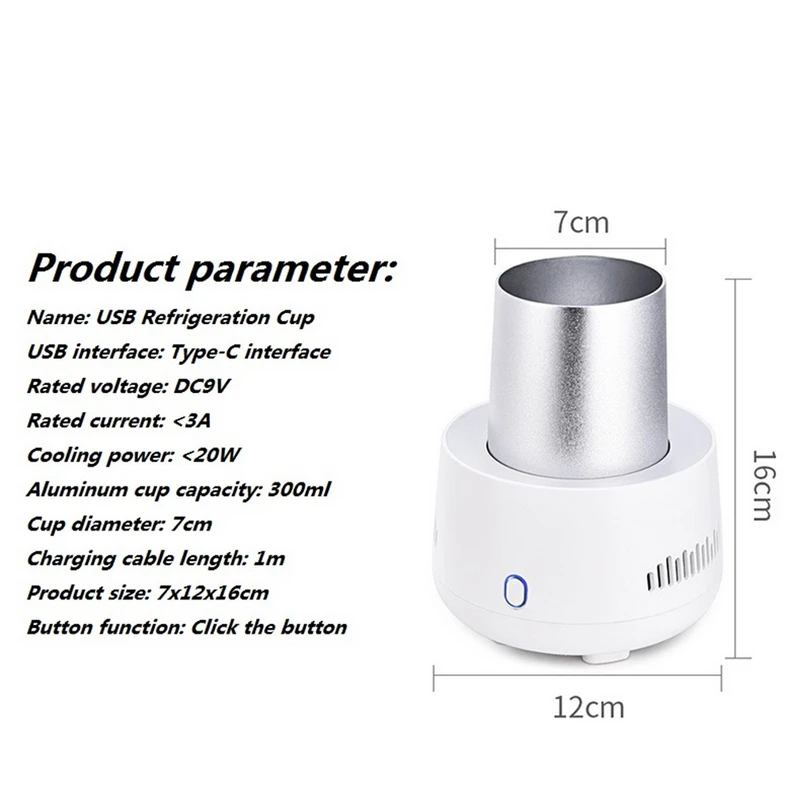 USB-охладитель для быстрой чашки мини-холодильник охлаждающая чашка напитков