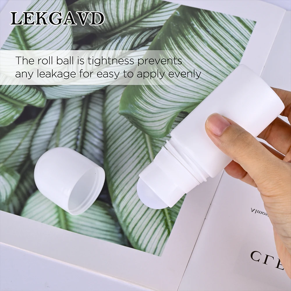 50ml Empty Refillable Rollerball Bottle For Diy Deodorant Essential Oils Perfume Cosmetics New Hot