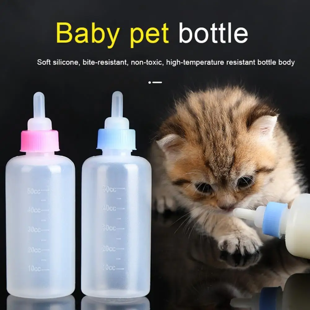 

60ml Pet Feeding Bottle Smooth Edge BPA Free Pet Water Bottle Newborn Pet Milk Bottle Pet Supplies Pet Milk Bottle