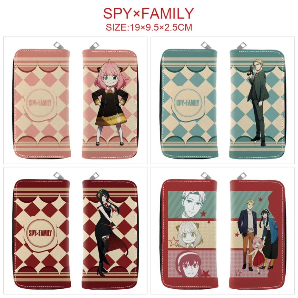 

SPY×FAMILY Anime Wallet Cartoon Long Cute PU Casual Zip Credit ID Card Coin Holders Layers Leather Purse Unisex Students Handbag