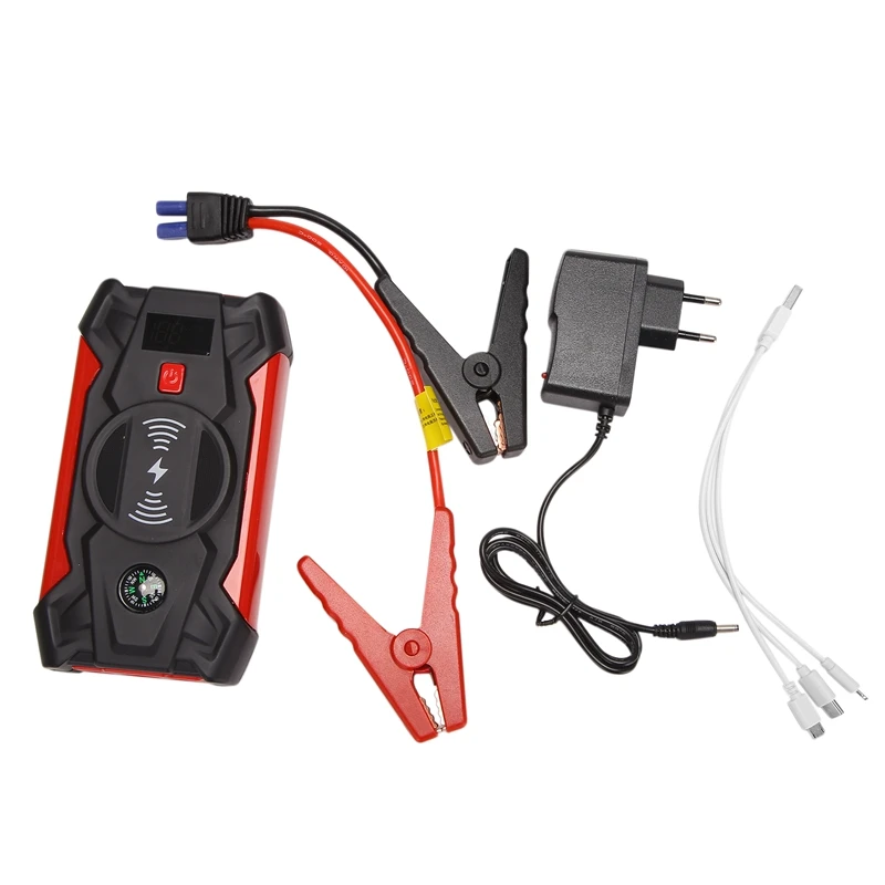 

39800MAh Car Jump Starter Portable Battery Booster Charger 12V Emergency Start-Up Lighting W/Digital Display EU Plug