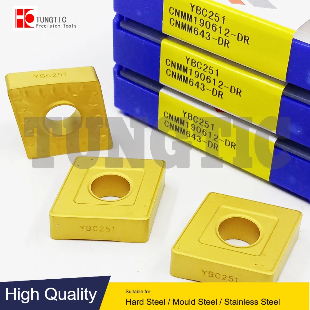 Фреза CNMM190612-DR YBC251 YBC252 YBC351 CNMM643-DR Carbide Turning Cutting Lathe Tools Single Sided Negative-Roughing