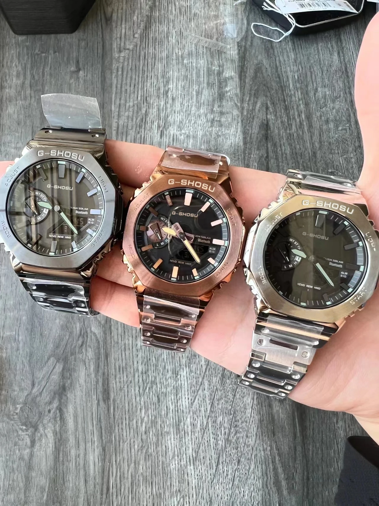 Мужские спортивные цифровые наручные часы G-SHOSU GMB2100 большой дисплей корпус из