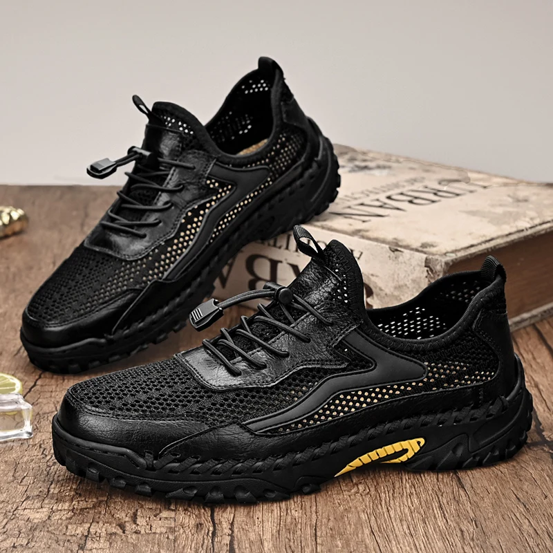 Summer men's mesh hiking shoes are breathable, comfortable and safe38-46