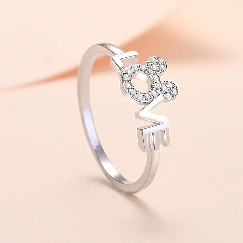 

New 2022 Designer LOVE Ring Inlaid With Zircon Letter Ring