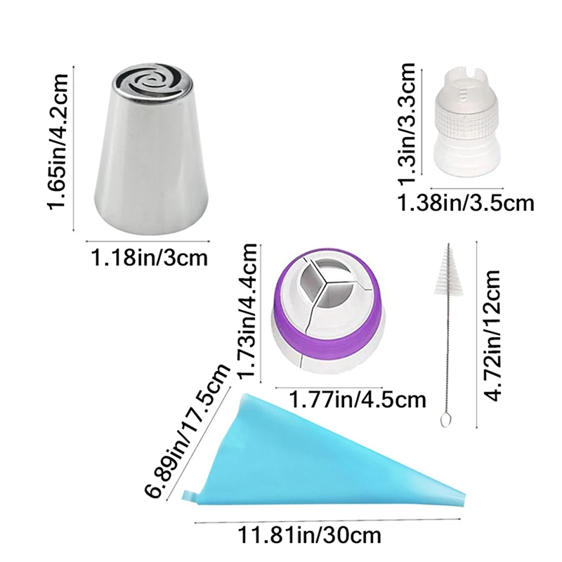 

8/13Pcs Nozzles Stainless Steel Flower Cream Pastry Tips Nozzles Cake Decorating Tools for Tulip Icing Piping