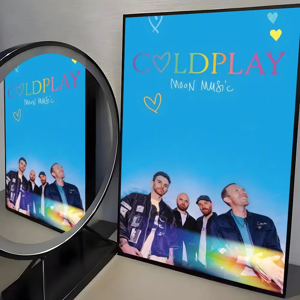 Фото Постер с обложкой альбома группы COLDPLAY, безрамочный, самоклеящийся, из водонепроницаемой бумаги, наклейка для декора стен в кофейне, баре или комнате. №4