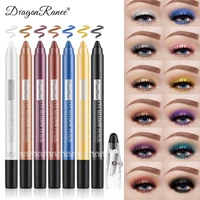 glitter eyeshadow pen waterproof shimmer eye shadow pencil with sharpener highlighter white eyeliner makeup for women cosmetics
