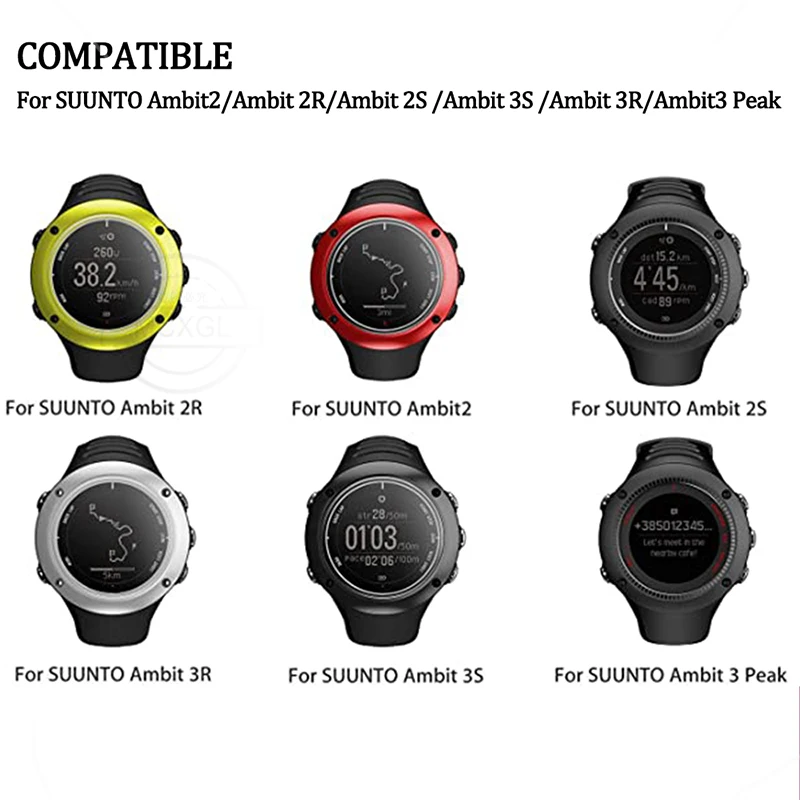Rubber Strap Suitable For Suunto Ambit 2 2S 2R Ambit3 3S 3R Peak Outdoor Sports Waterproof Silicone Replacement Watch Band