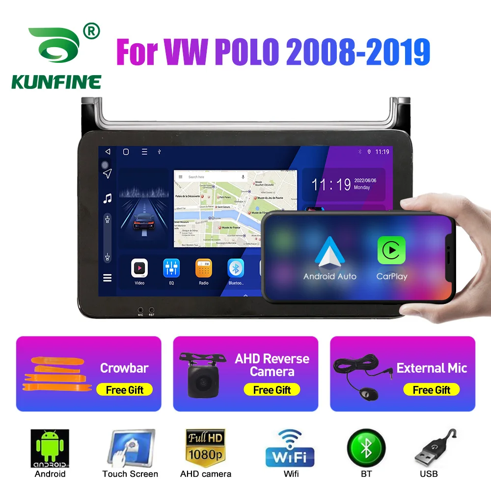 

10.33 Inch Car Radio For VW POLO 2008-2019 2Din Android Octa Core Car Stereo DVD GPS Navigation Player QLED Screen Carplay