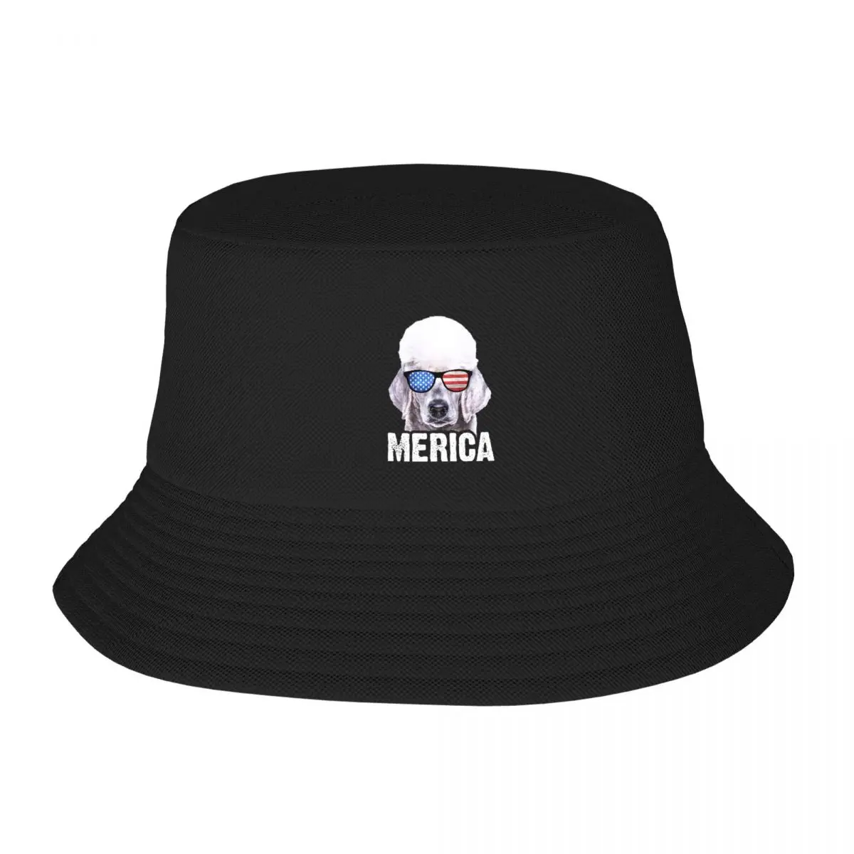 

Poodle American Flag USA Dog Adult Fisherman's Hat Bob Bucket Hats Men Women Caps fisherman Hat Girl Boy Hat