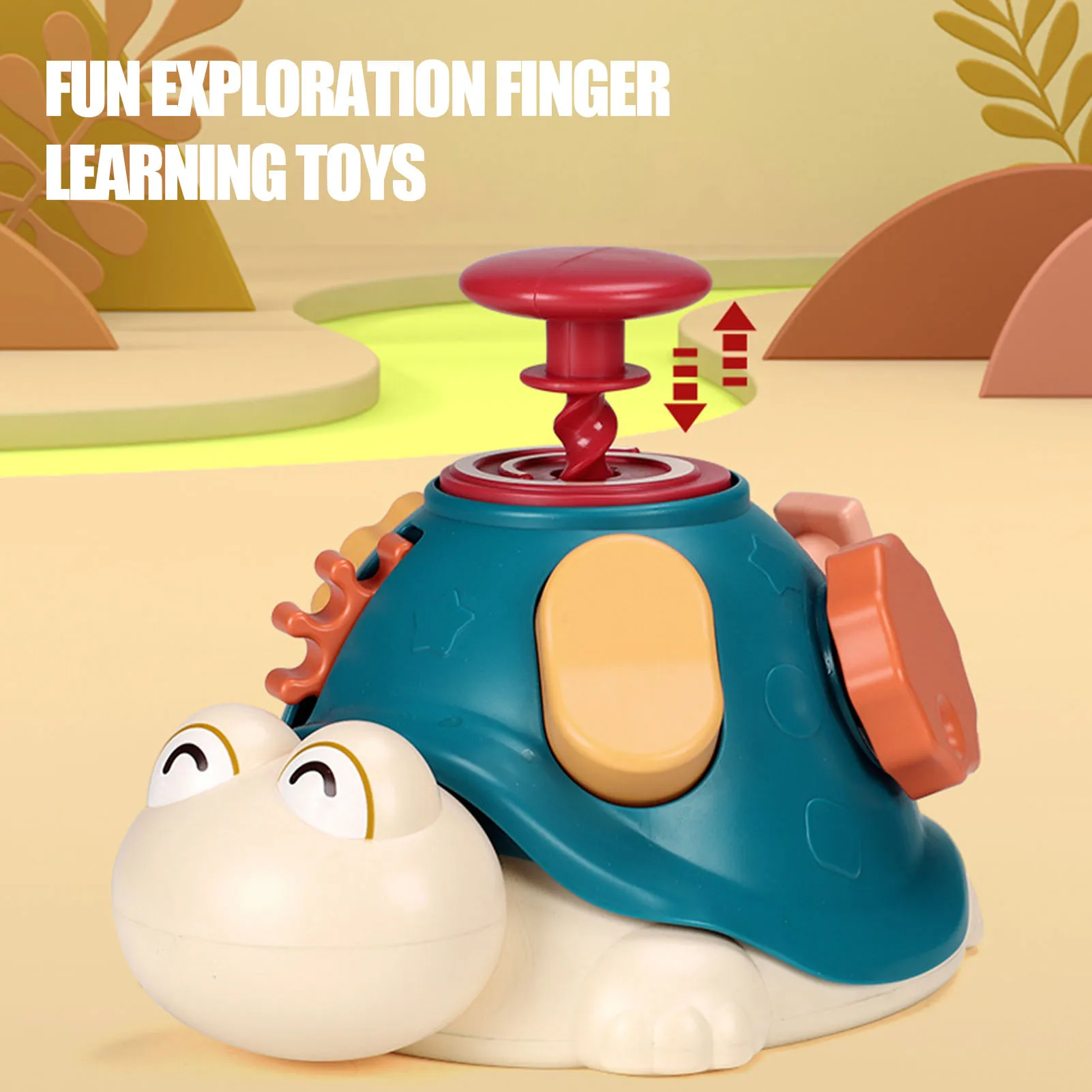 

Turtle Exploration Fingerboard Training Toys Creative Rattles for Baby Busy Boards Games Montessori Antistress Educational Toys