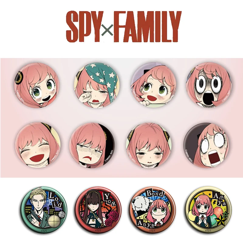 

SPY×FAMILY Enamel Pins Kawaii Creative Anime Badge 58mm Lapel Pin Anya Alstreim Character Yoel Lloyd Jewelry Gifts Kids Friends