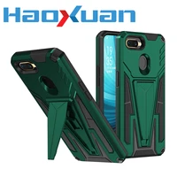 shockproof kickstand phone case for oppo a3s a5 a9 a15 bracket car holder protective cover for oppo a5s a7 a12 a15s a35 realme 2