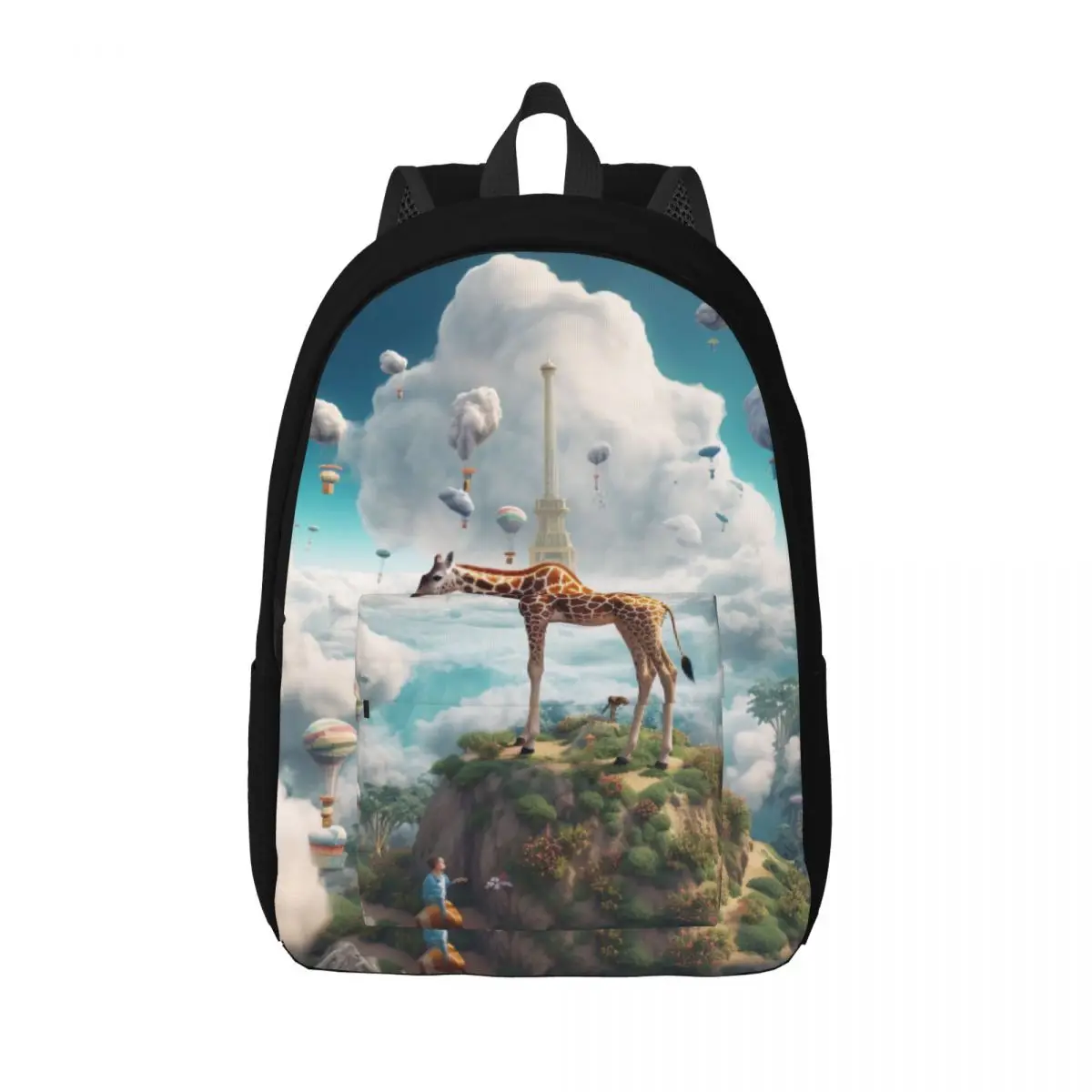 

Giraffe Canvas Backpacks 3D Animal Bag Workout Backpack Soft Fun Bags