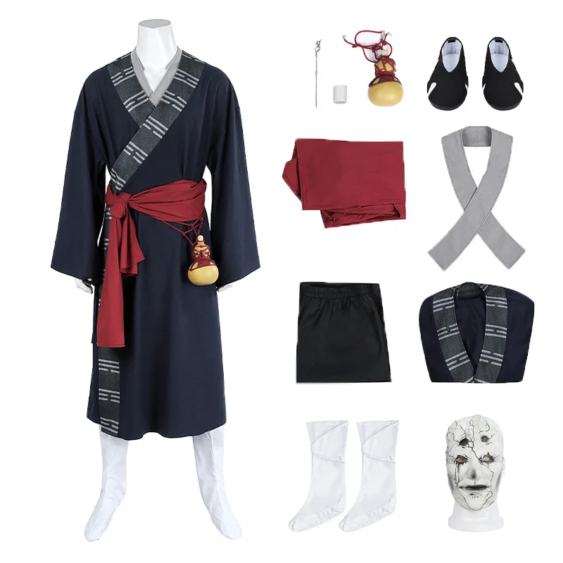 Чёрный миф у Конг Косплей игровые костюмы Mi дао Рен Taoist Robe маска для хеллоуина и