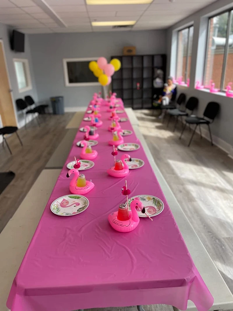 50PCS Christmas Decoration Inflatable Flamingo Drink Holder Party DIY Toy Swimming Water Toys Beverage Boats Baby Pool - купить по
