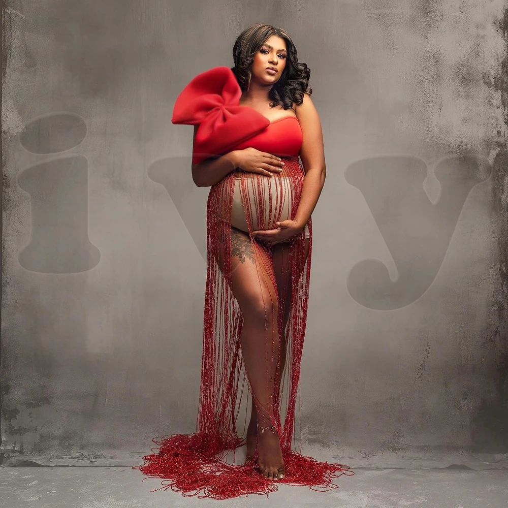 Реквизит для фотосъемки при беременности 2 метра Яркие длинные кисточки из шелка