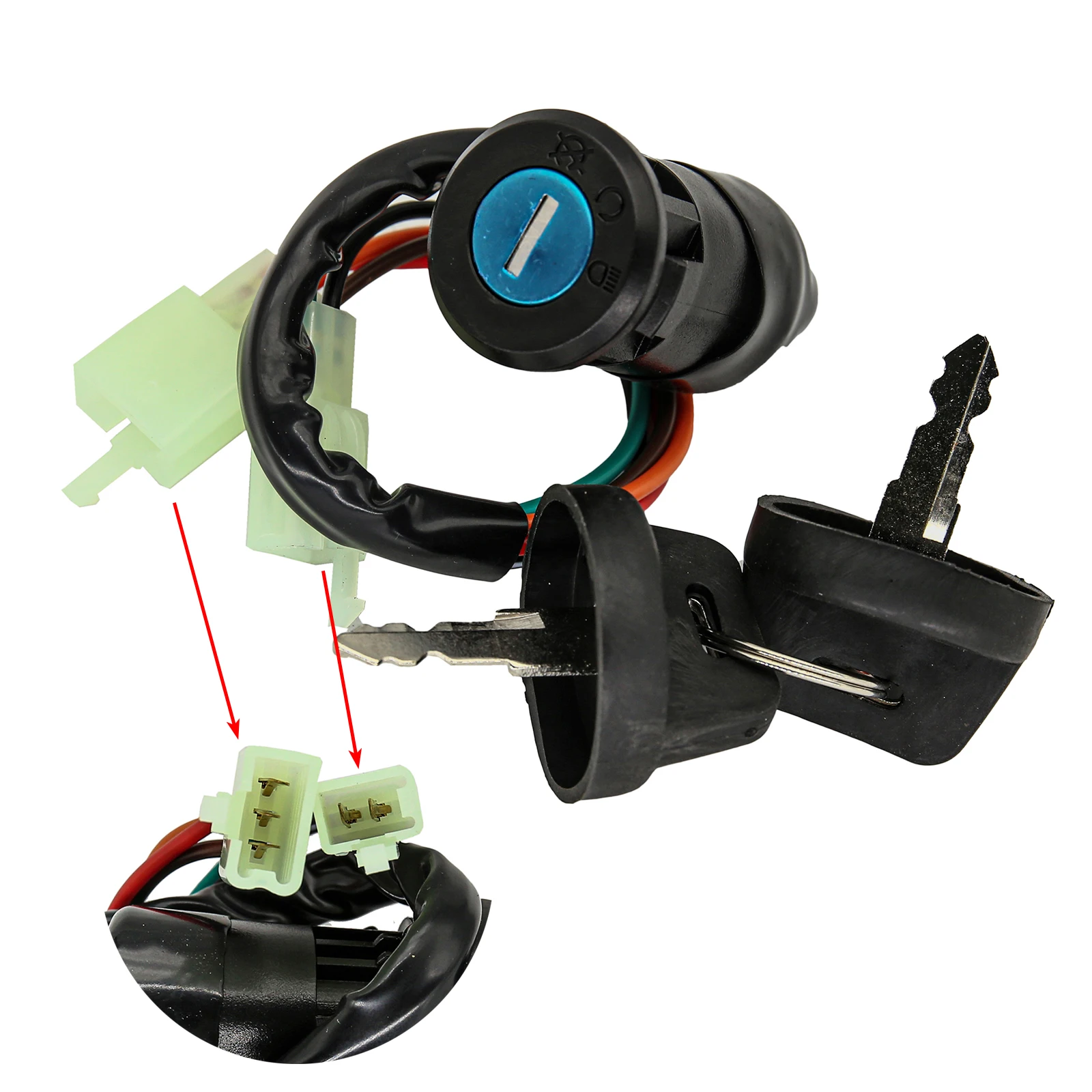 

5 Pin Wire Ignition Key Switch For Chinese Quad 4 Wheeler ATV Go Kart TAOTAO Sunl Roketa Kazuma 50cc 70cc 90cc 110cc 125cc