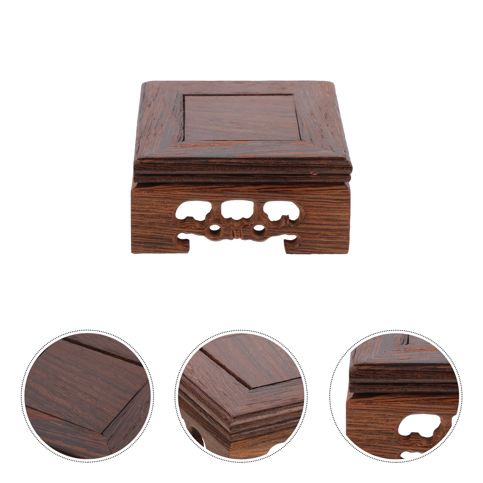 

Base Display Wood Stand Pedestal Square Oriental Wooden Riser Risers Chinese Planter Stands Keepsake Decorative Indoor Bonsai