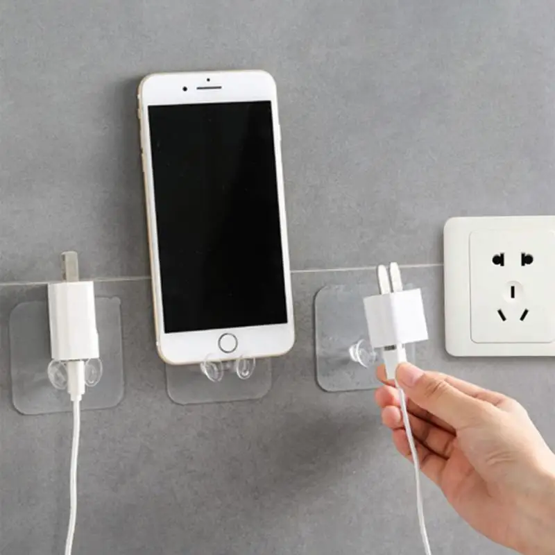 

Настенный крючок для хранения, без отверстий, держатель для розетки питания, кухонный Невидимый крючок, настенный самоклеящийся крючок для ванной комнаты