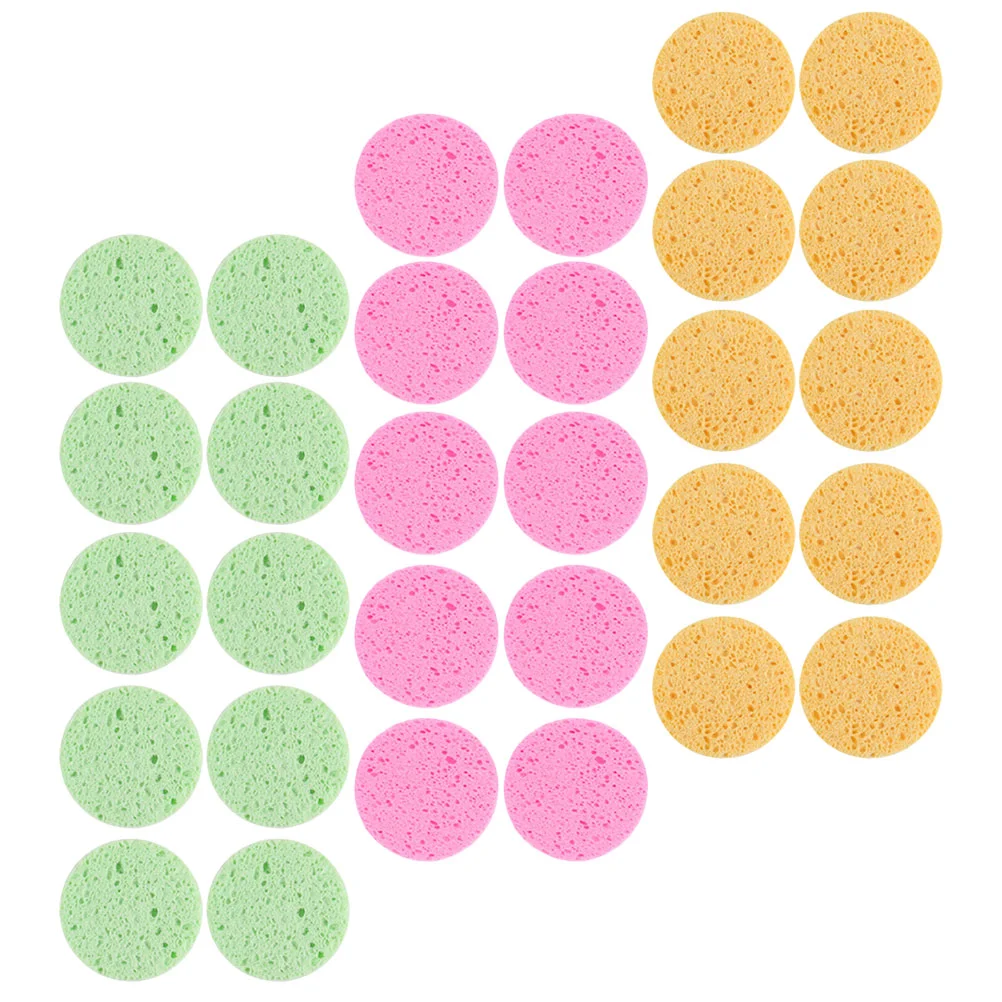 

30Pcs Facial Cleansing Functional Facial Sponges For Washing Face Heart Facial Sponges for Face Clean Women