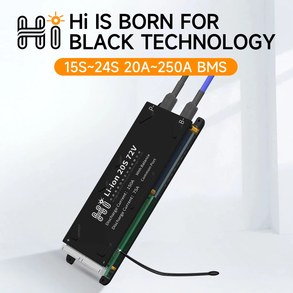 Lifepo4 16S BMS Li-ion 18650 Battery 15S 48V 17S 20S 24S 60V 72V 27S 20A 30A 40A 50A 60A 80A 100A 150A 200A 250A Scooter Balance