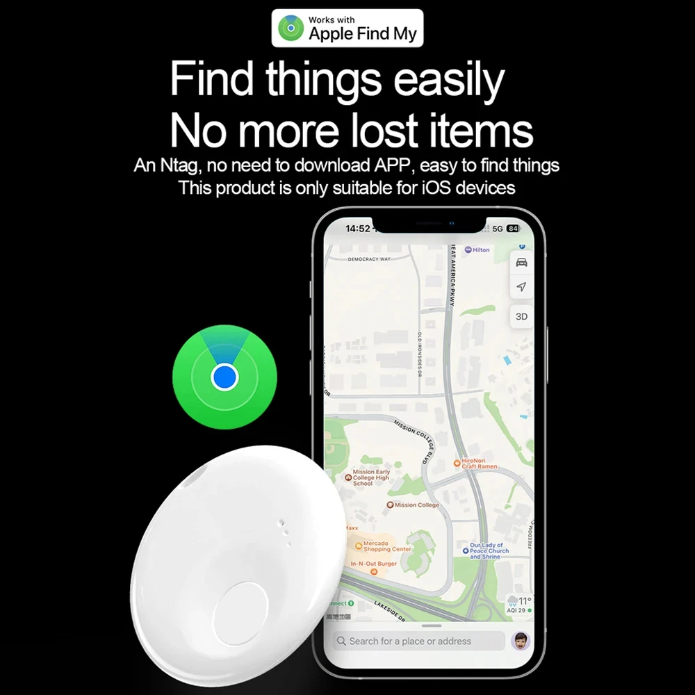 Мини-портативный Интеллектуальный Трекер IP67 GPS-локатор Для iOS Apple С Тонким
