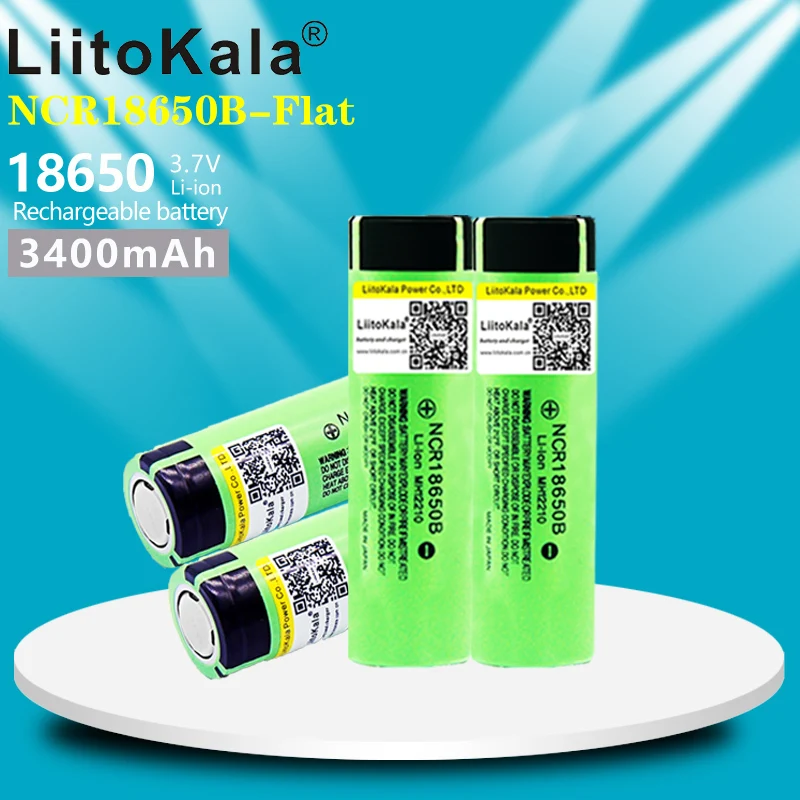 

LiitoKala литиевая аккумуляторная батарея NCR18650B, 100% в, 3,7 мАч