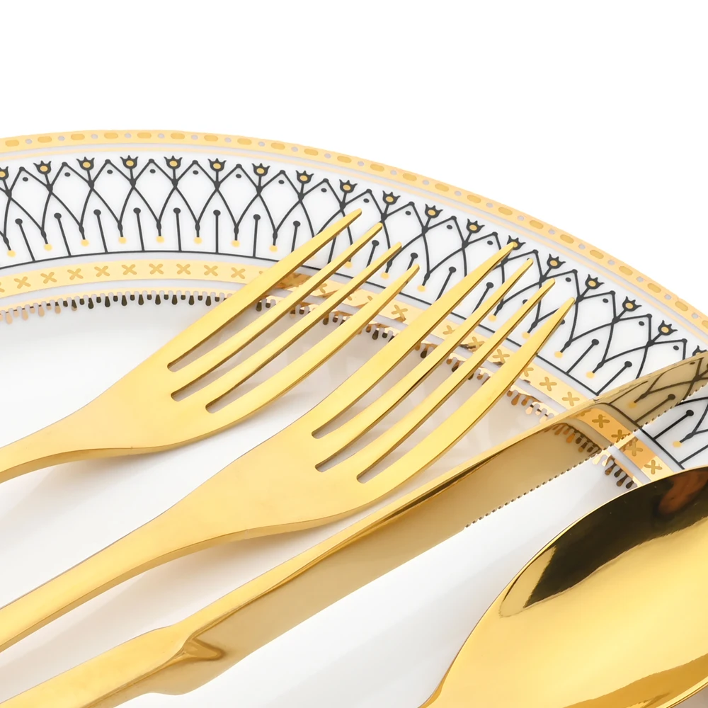 Блестящая зеркальная кухонная посуда из нержавеющей стали на 6 персон столовые