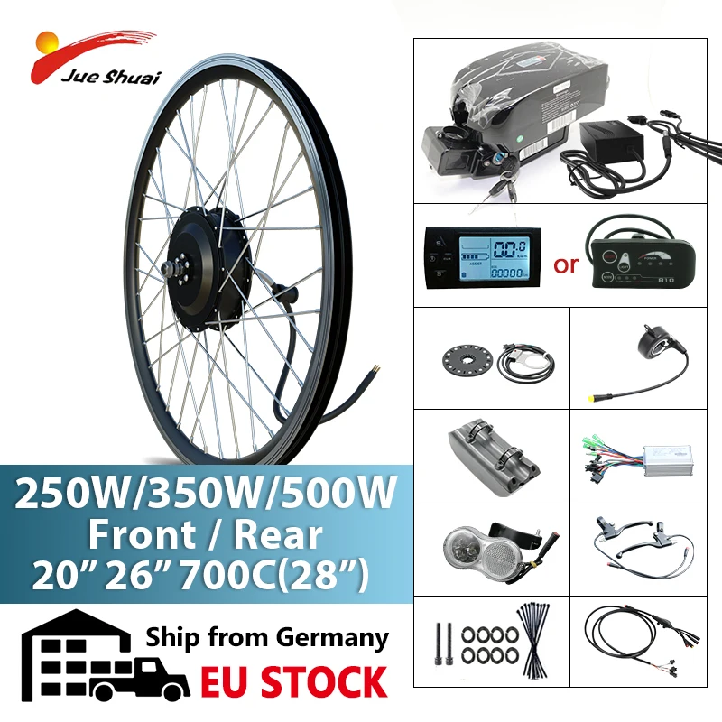 

[Tax Free] Cheap Electric Bike Kit with Battery 48V 500W Front Rear Hub Motor 26“ Wheel Ebike Folding Bicycle