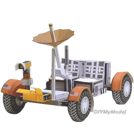 

Space Lunar Roving Vehicle Folding Art Origami Handmade 3D Paper Model Sci-Fi Papercraft DIY Teens Adult Craft Toys ZX-010