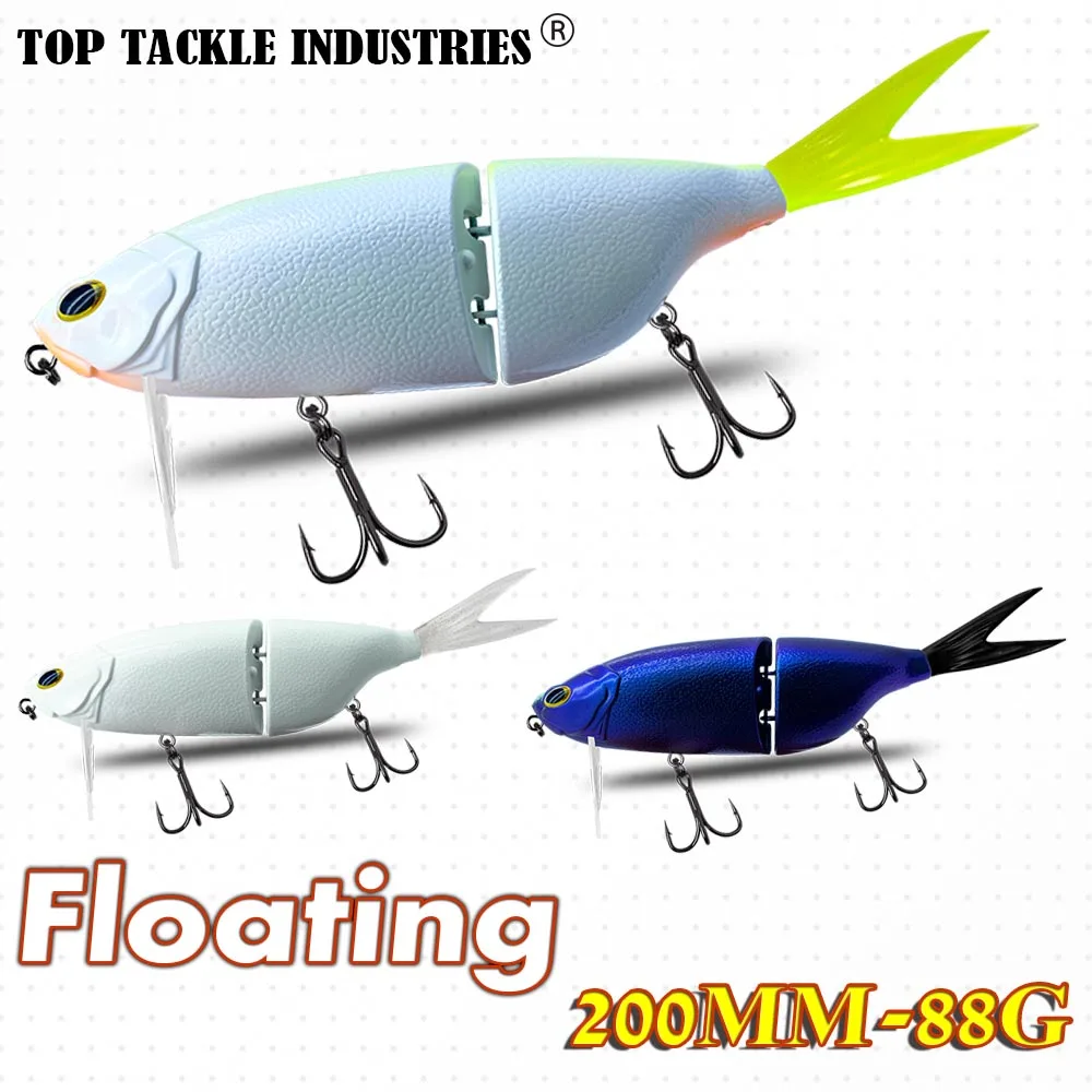 CF 2 Section Joint S Type SwimBait  Joker 200mm 88g Wobbler Floating Big Bait For Fishing Accessories Fishing Lures